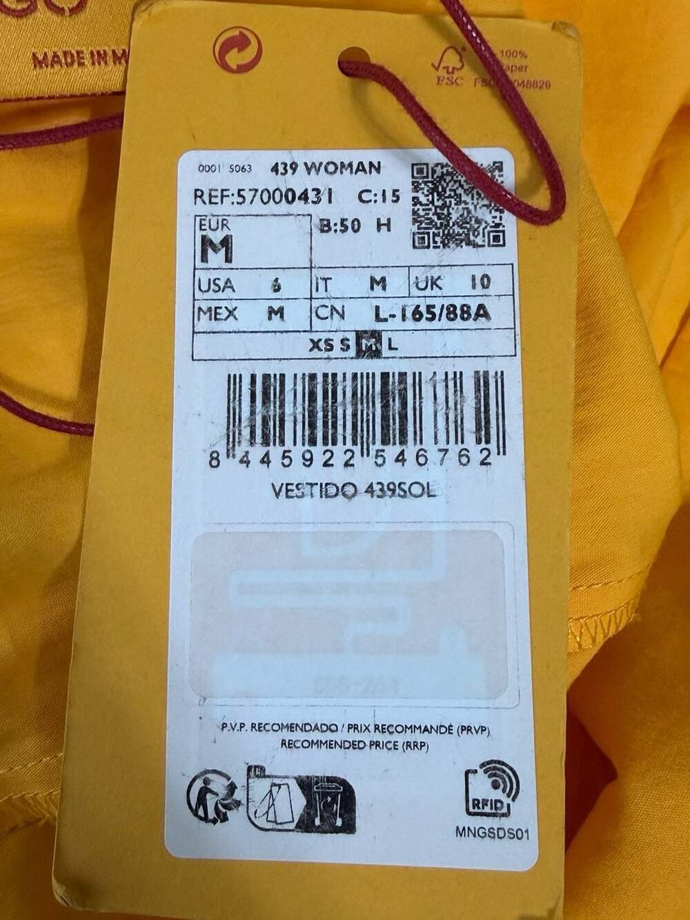 Simon Miller x Mango Bow Cotton Mini Dress Yellow Size 6 - Picture 8 of 10